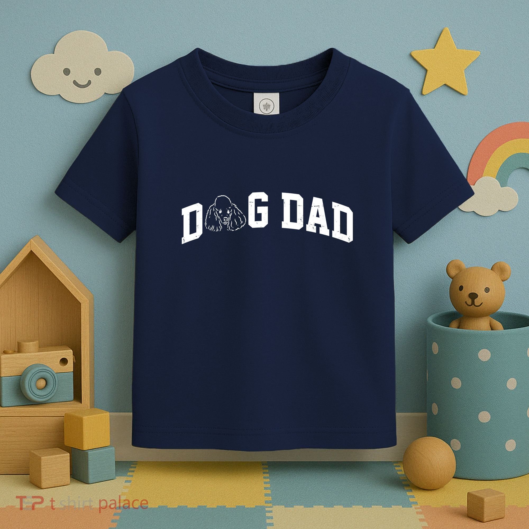 Dog Dad Poodle Gift For Father's Day Toddler T-Shirt