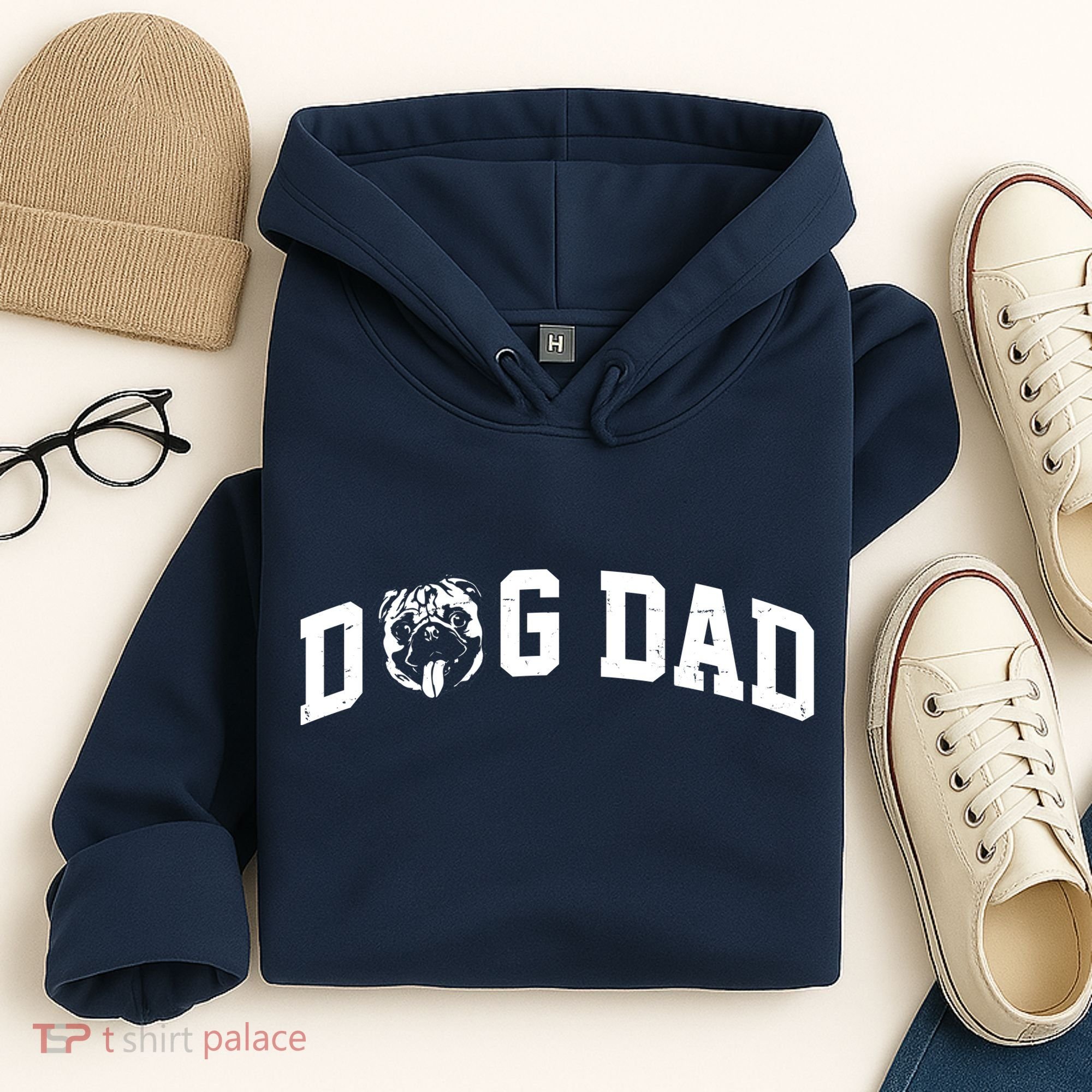 Dog Dad Pug Lover Hoodie