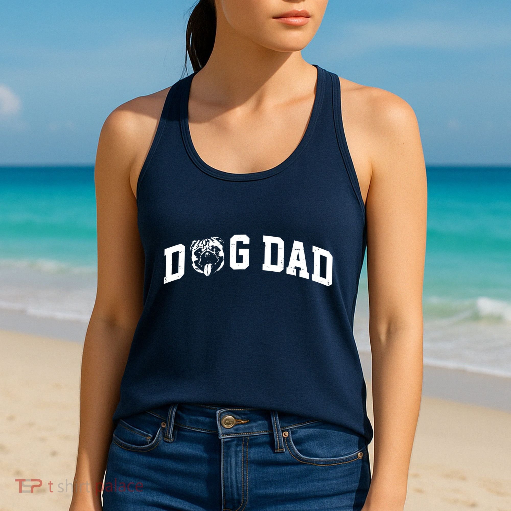 Dog Dad Pug Lover Women's Tank Top