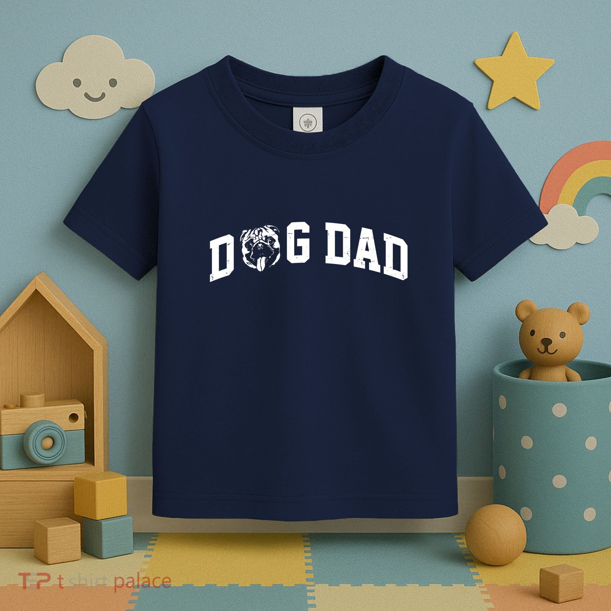 Dog Dad Pug Lover Toddler T-Shirt