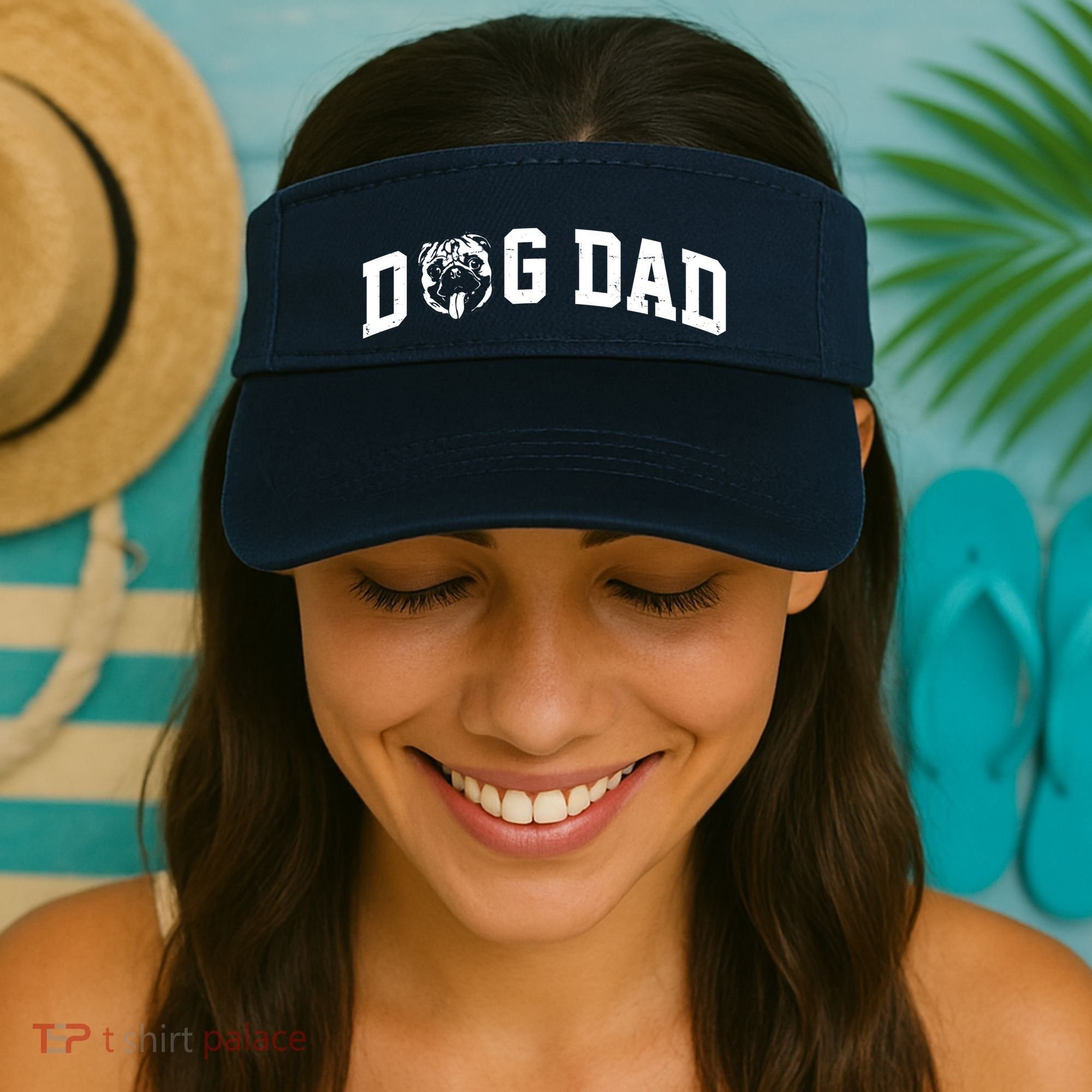 Dog Dad Pug Lover Visor