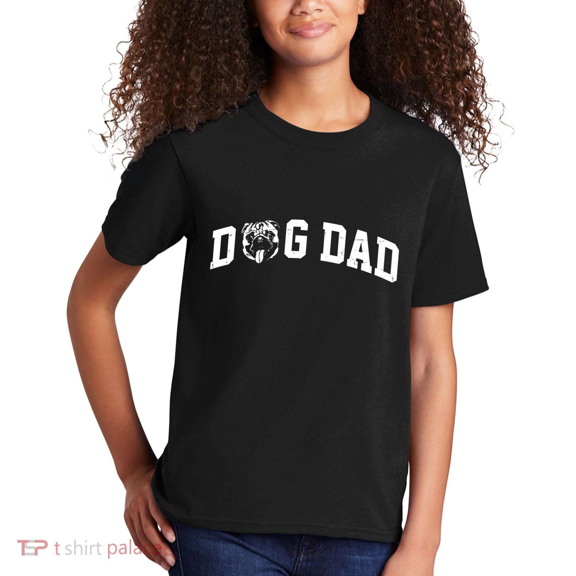 Dog Dad Pug Lover Kids T-Shirt