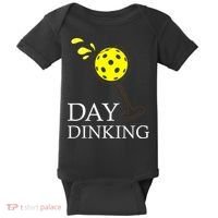 Day Dinking Pickleball Player Paddleball Lover Baby Bodysuit thumb 0