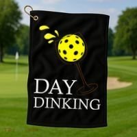 Day Dinking Pickleball Player Paddleball Lover Golf Towel thumb 1