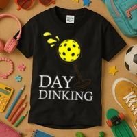 Day Dinking Pickleball Player Paddleball Lover Kids T-Shirt thumb 3