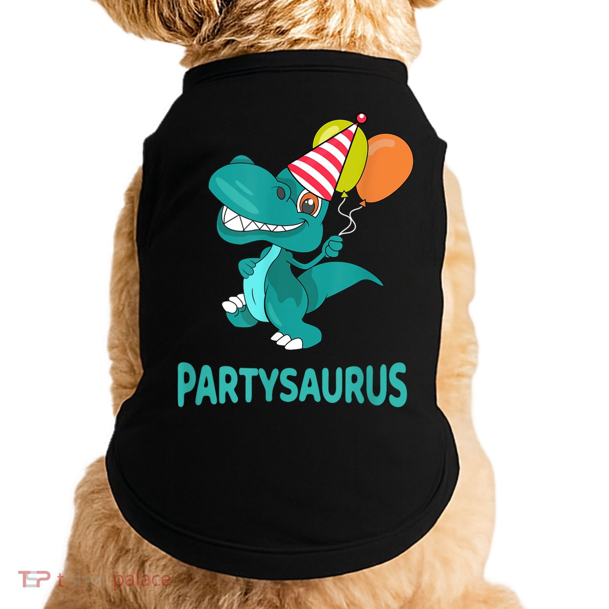 Dino Dinosaur Party Party Saurus Funny Dinosaur With Balloon Doggie Tank