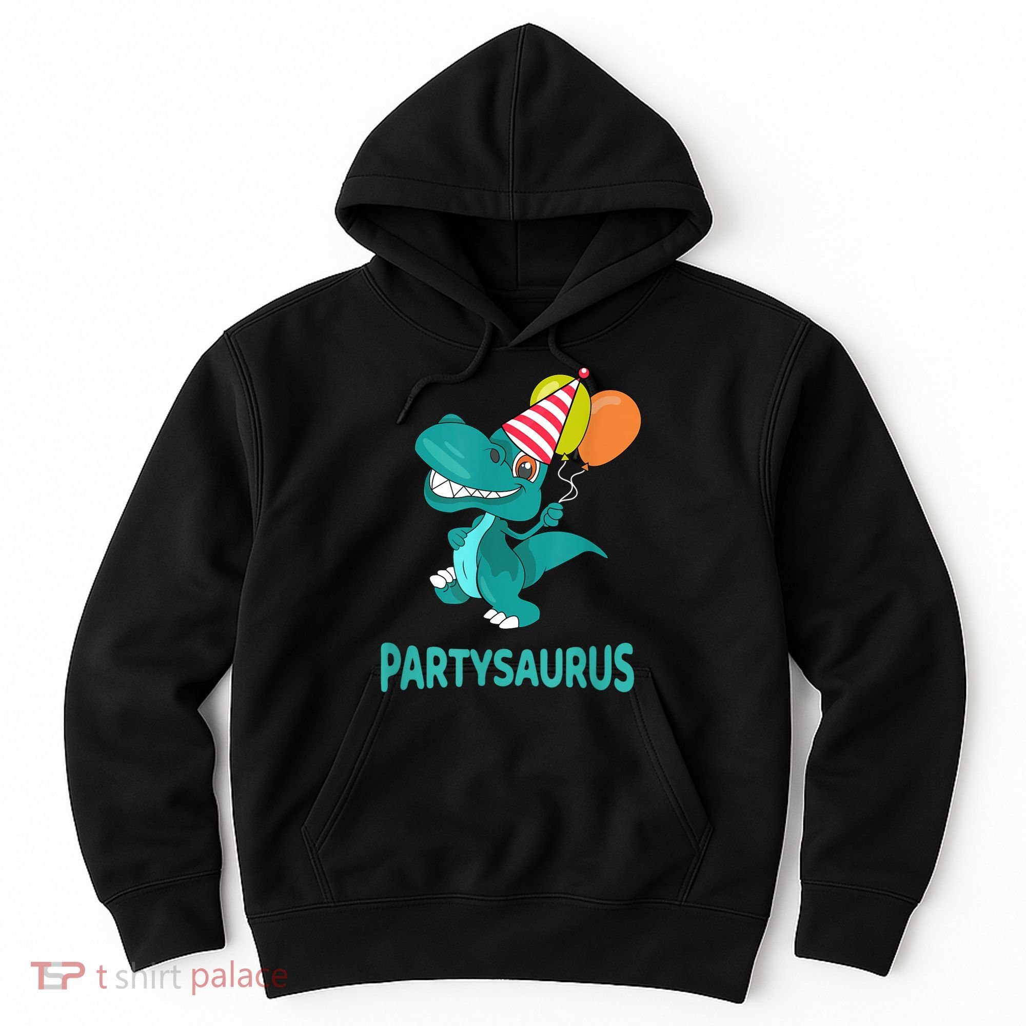 Dino Dinosaur Party Party Saurus Funny Dinosaur With Balloon Hoodie