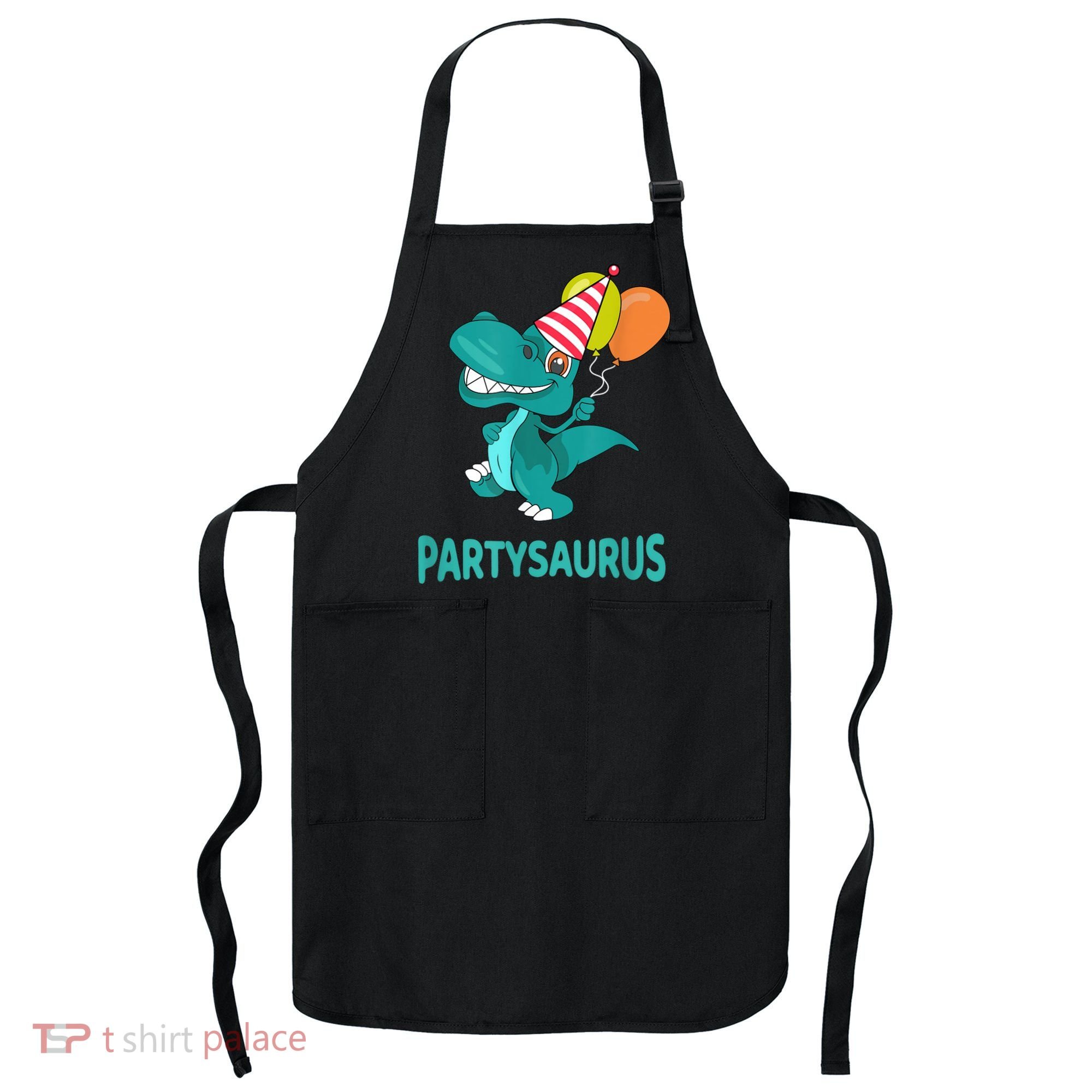 Dino Dinosaur Party Party Saurus Funny Dinosaur With Balloon Apron