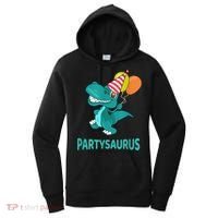 Dino Dinosaur Party Party Saurus Funny Dinosaur With Balloon Women's Hoodie thumb 0