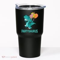 Dino Dinosaur Party Party Saurus Funny Dinosaur With Balloon Tumbler thumb 0