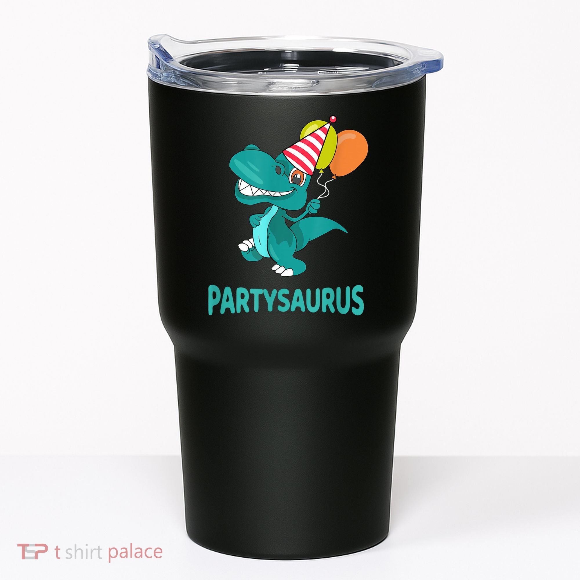 Dino Dinosaur Party Party Saurus Funny Dinosaur With Balloon Tumbler
