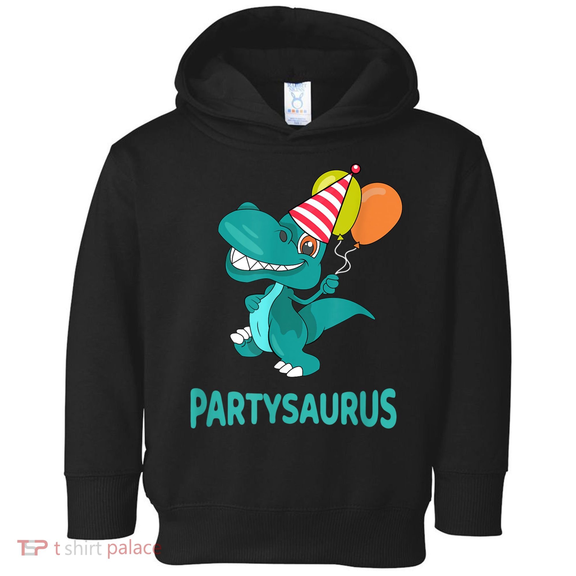 Dino Dinosaur Party Party Saurus Funny Dinosaur With Balloon Toddler Hoodie