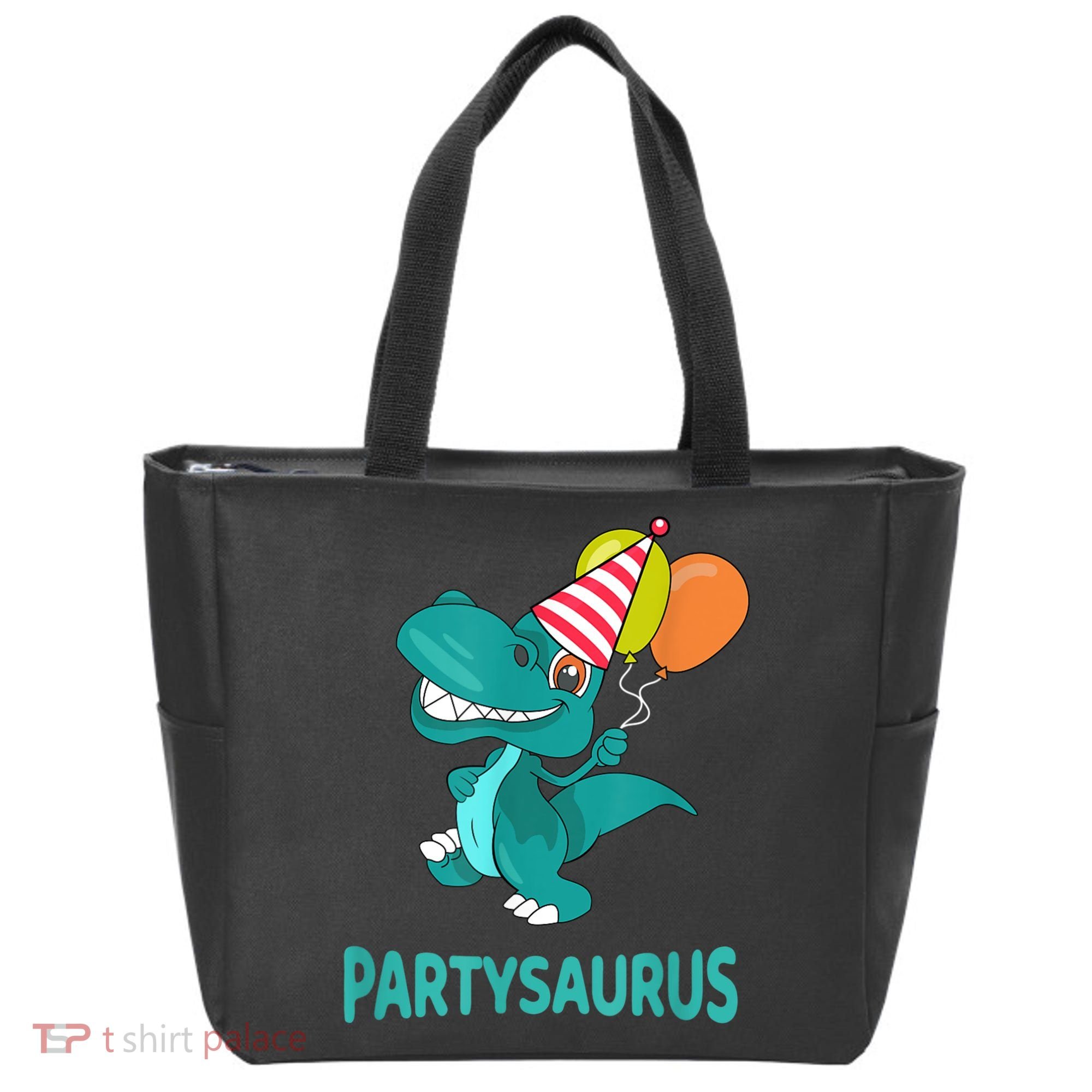 Dino Dinosaur Party Party Saurus Funny Dinosaur With Balloon Tote Bag