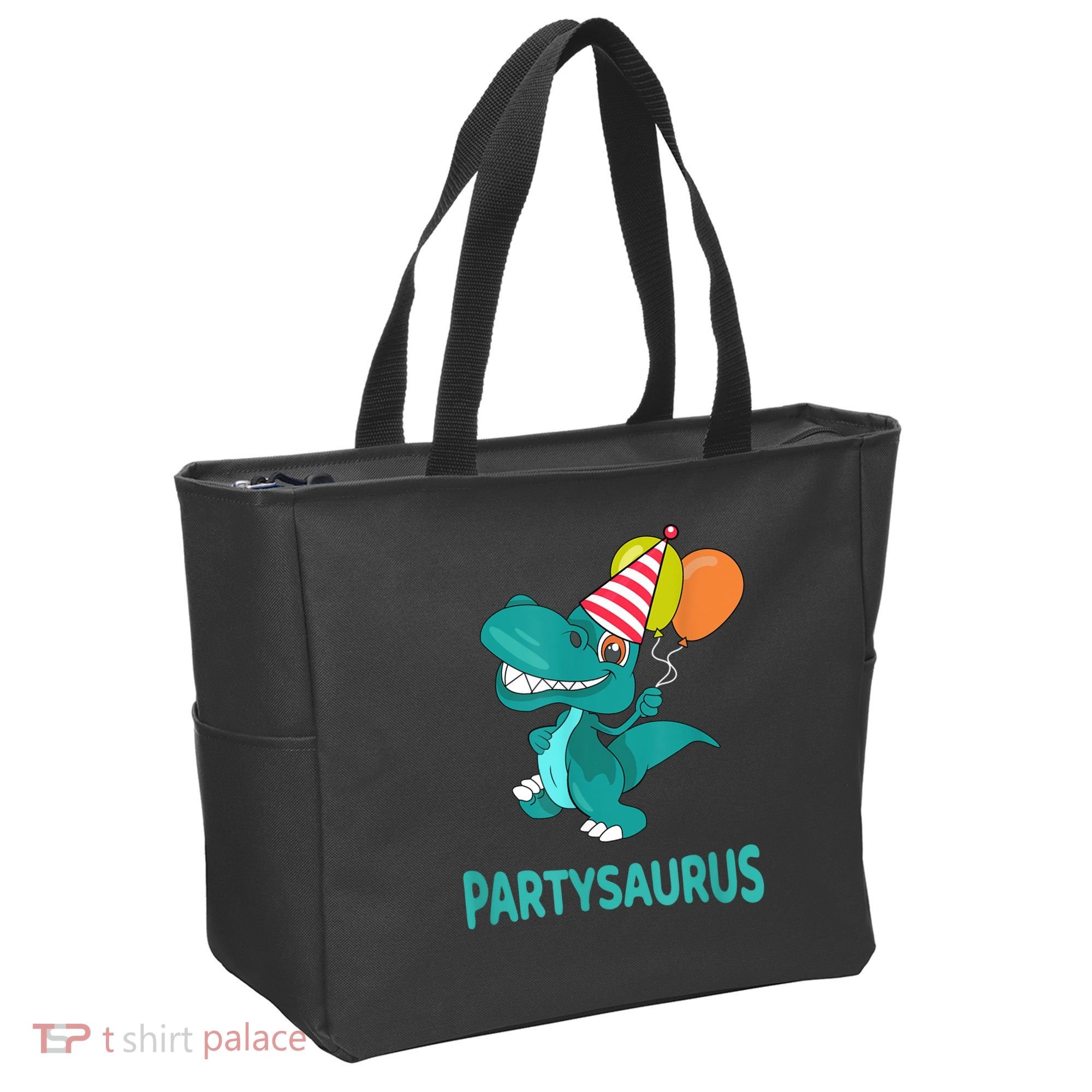 Dino Dinosaur Party Party Saurus Funny Dinosaur With Balloon Tote Bag