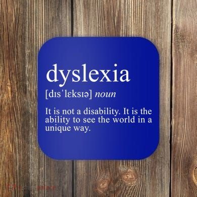 Dyslexia Definition Reading Specialist Dyslexia Awareness Gift Coaster