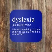 Dyslexia Definition Reading Specialist Dyslexia Awareness Gift Coaster thumb 0