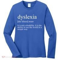 Dyslexia Definition Reading Specialist Dyslexia Awareness Gift Women's Long Sleeve Shirt thumb 0