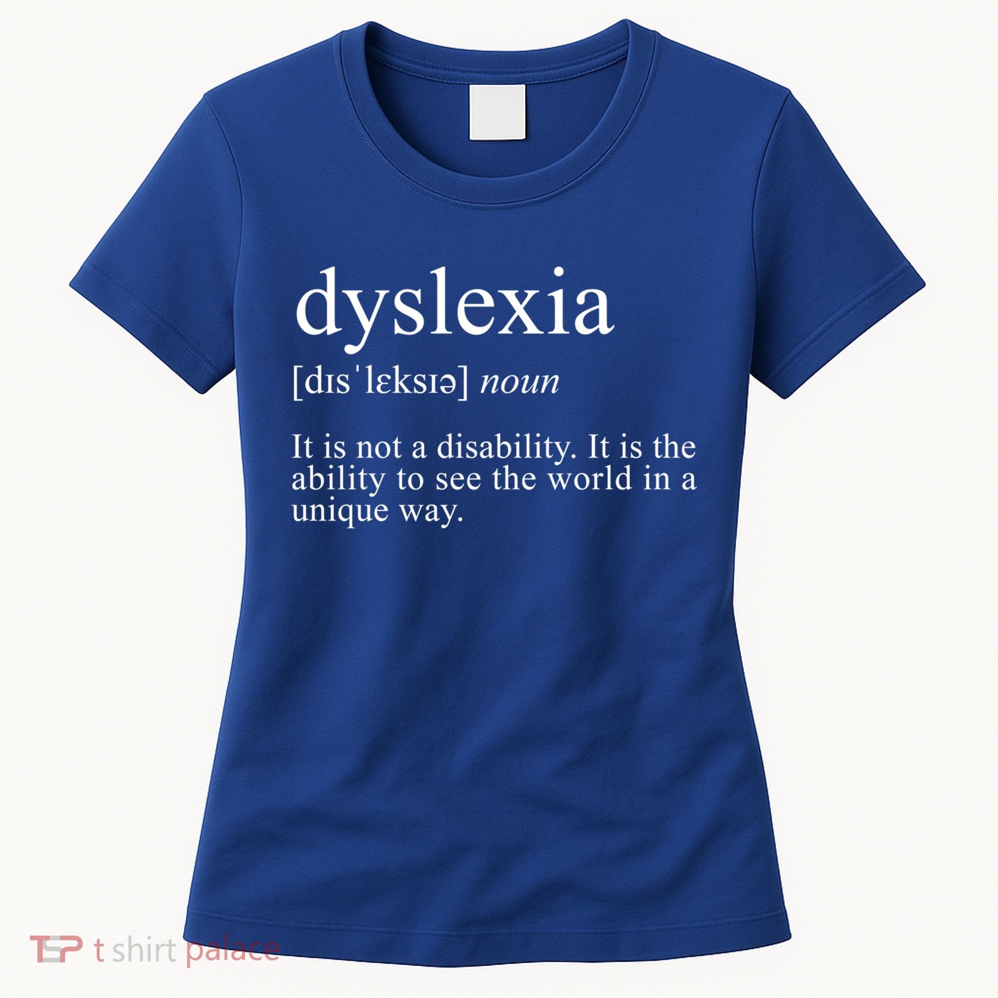 Dyslexia Definition Reading Specialist Dyslexia Awareness Gift Women's T-Shirt