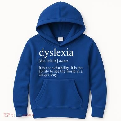 Dyslexia Definition Reading Specialist Dyslexia Awareness Gift Kids Hoodie