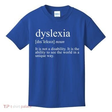 Dyslexia Definition Reading Specialist Dyslexia Awareness Gift Kids T-Shirt