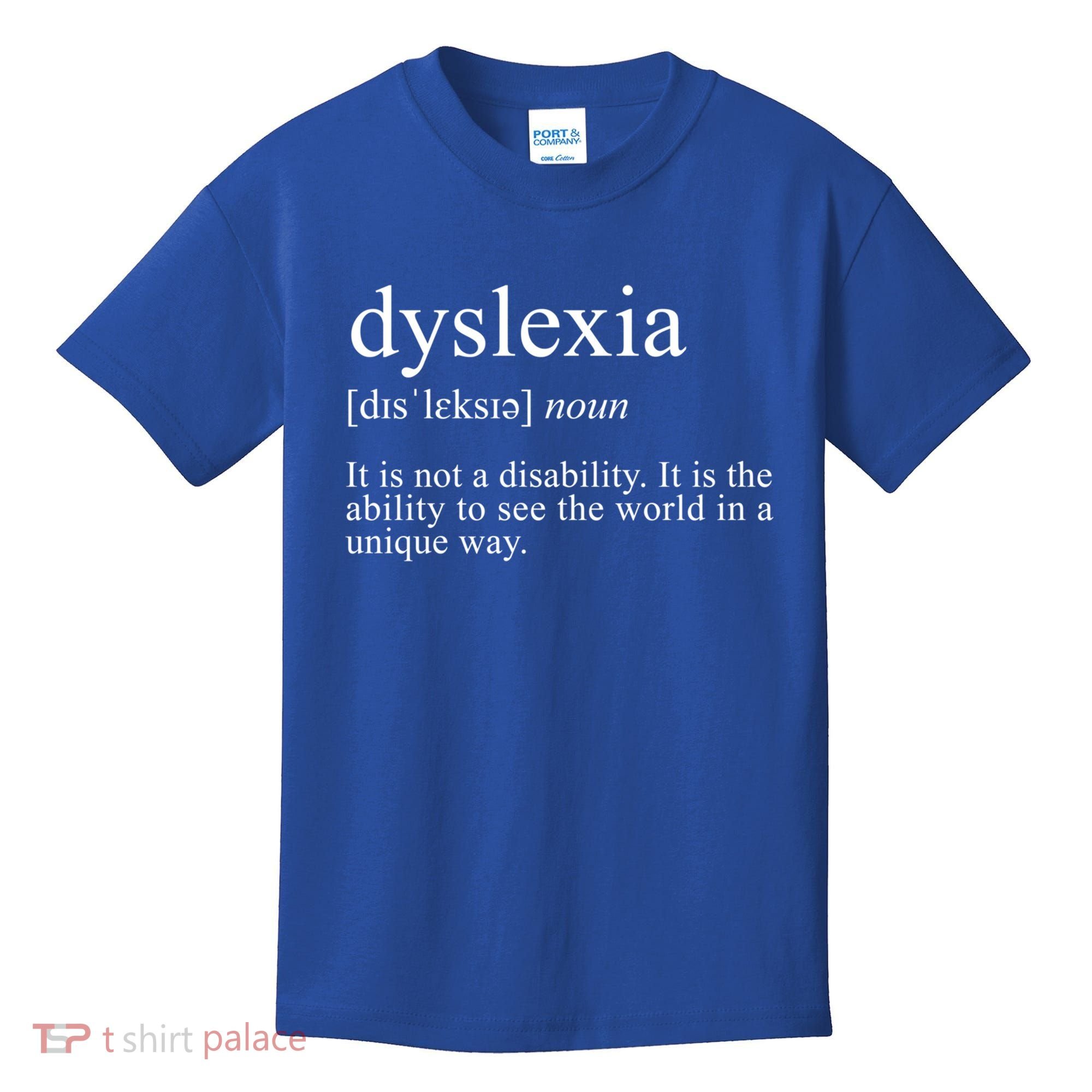Dyslexia Definition Reading Specialist Dyslexia Awareness Gift Kids T-Shirt