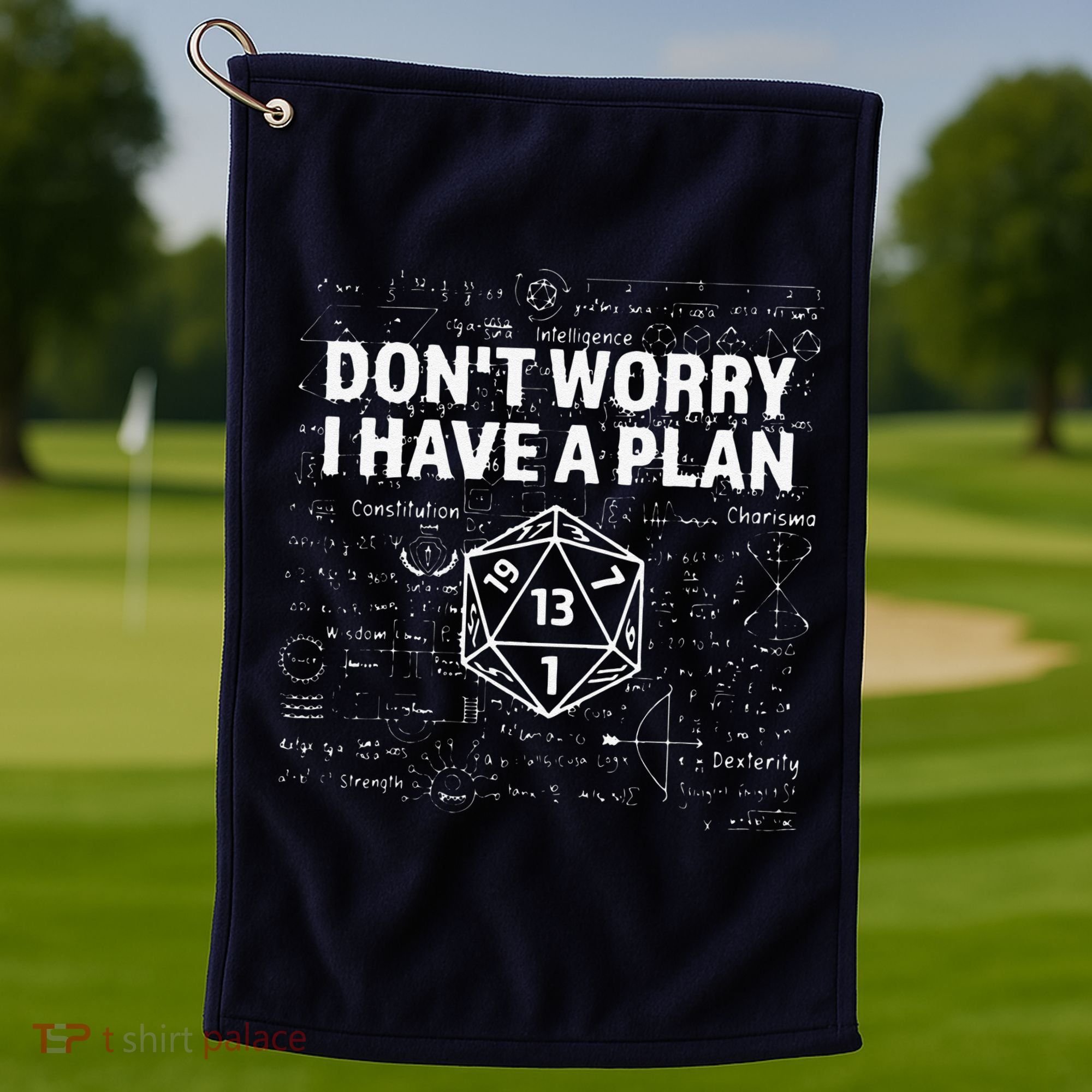 D.20 Dice Roll 1 Funny Dungeon Gamer Critical Fail Dragon Golf Towel