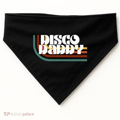 Disco Daddy Retro Matching 60s 70s Party Fathers Day USA-Made Doggie Bandana