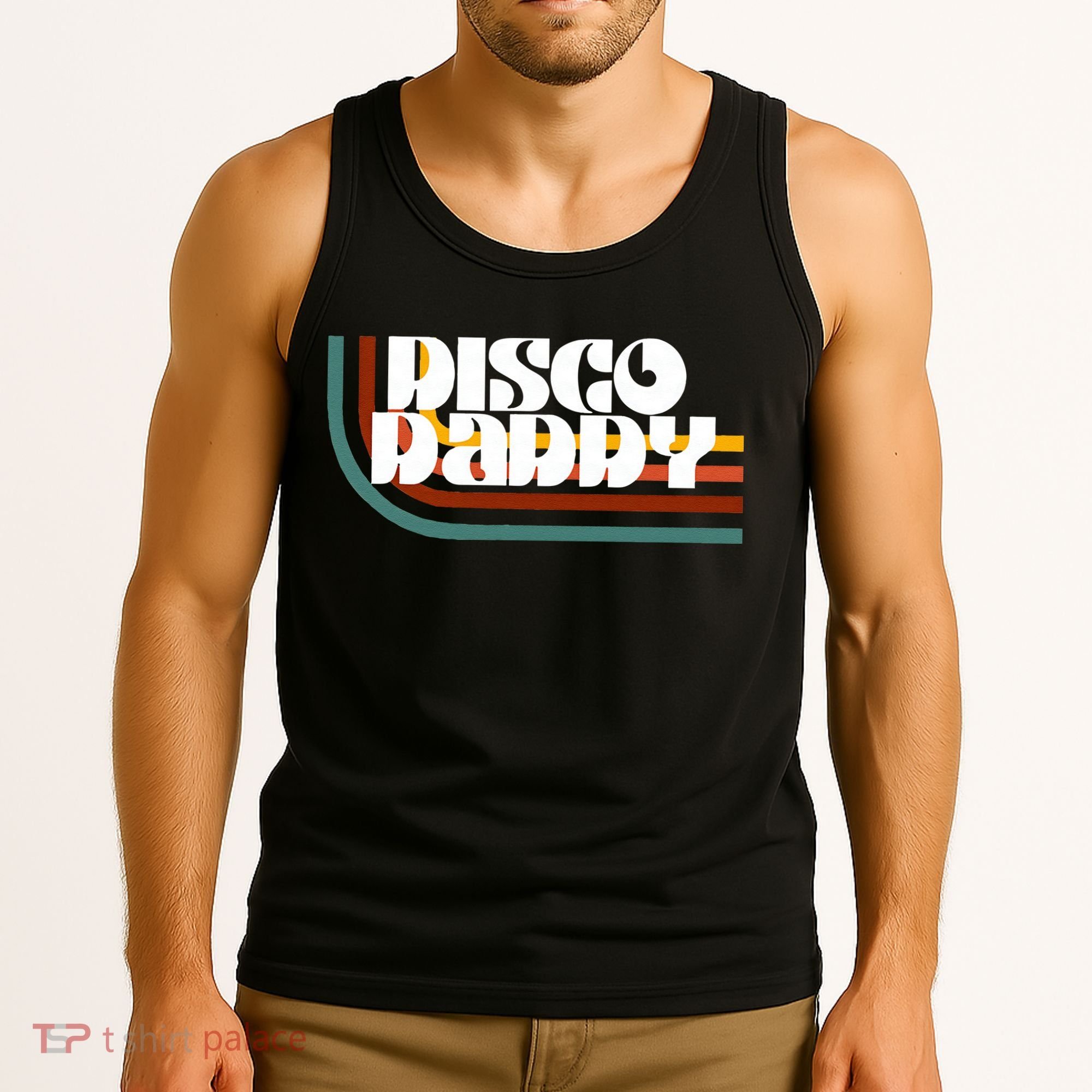 Disco Daddy Retro Matching 60s 70s Party Fathers Day Tank Top
