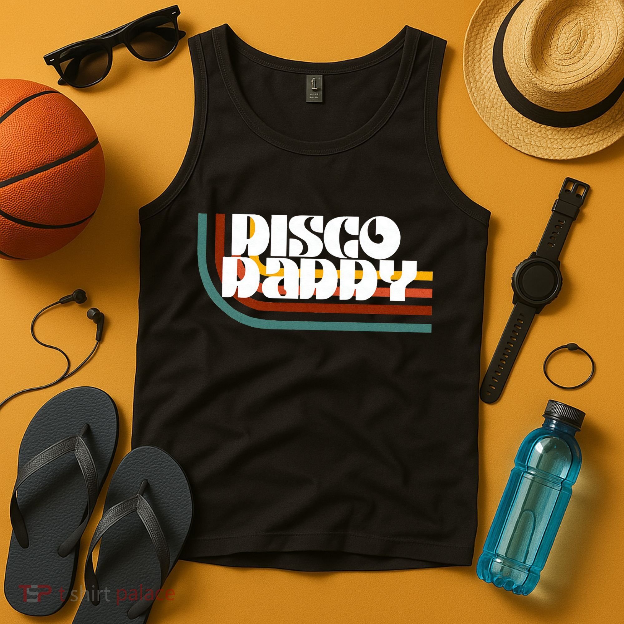 Disco Daddy Retro Matching 60s 70s Party Fathers Day Tank Top