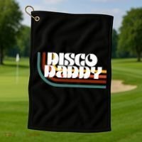 Disco Daddy Retro Matching 60s 70s Party Fathers Day Golf Towel thumb 1