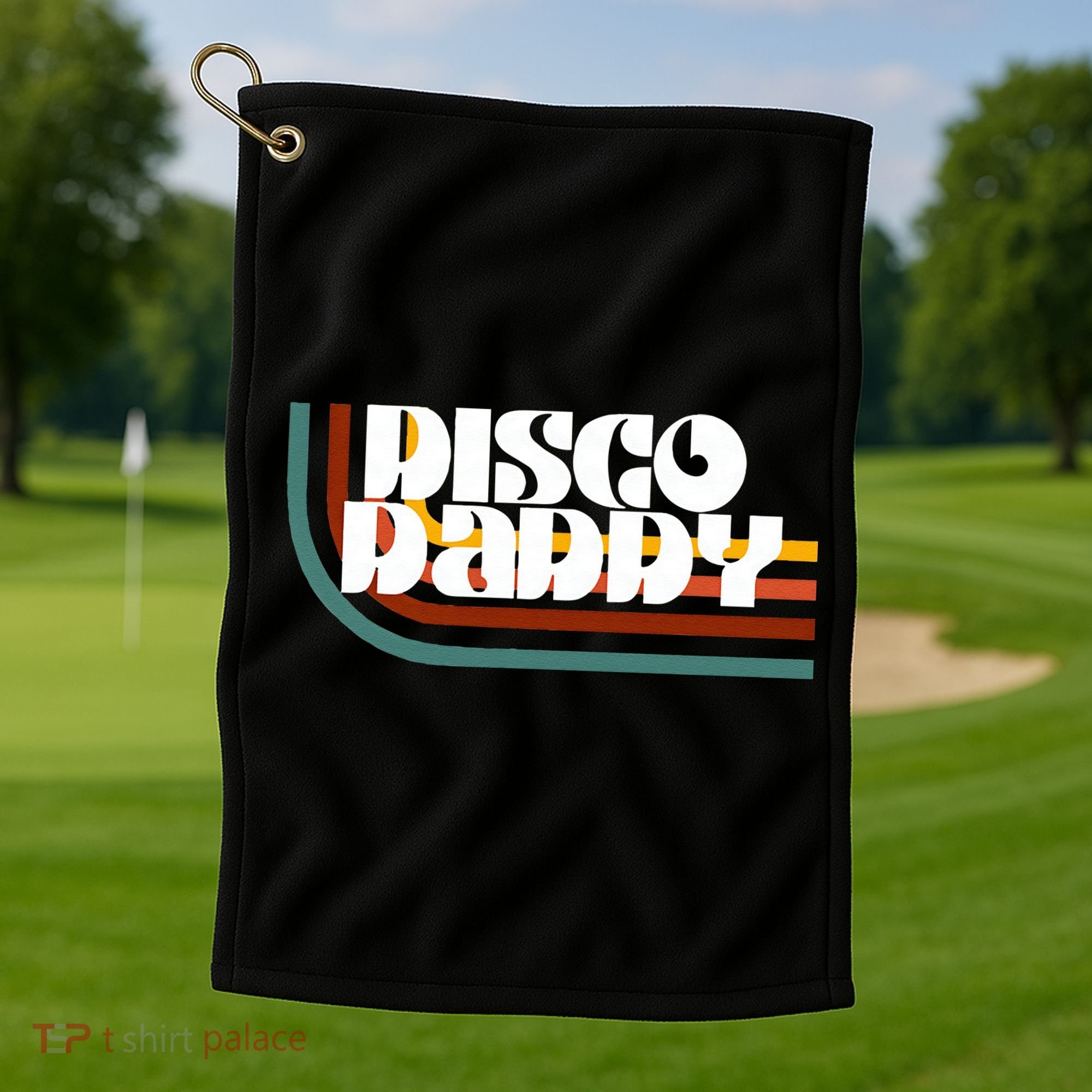 Disco Daddy Retro Matching 60s 70s Party Fathers Day Golf Towel