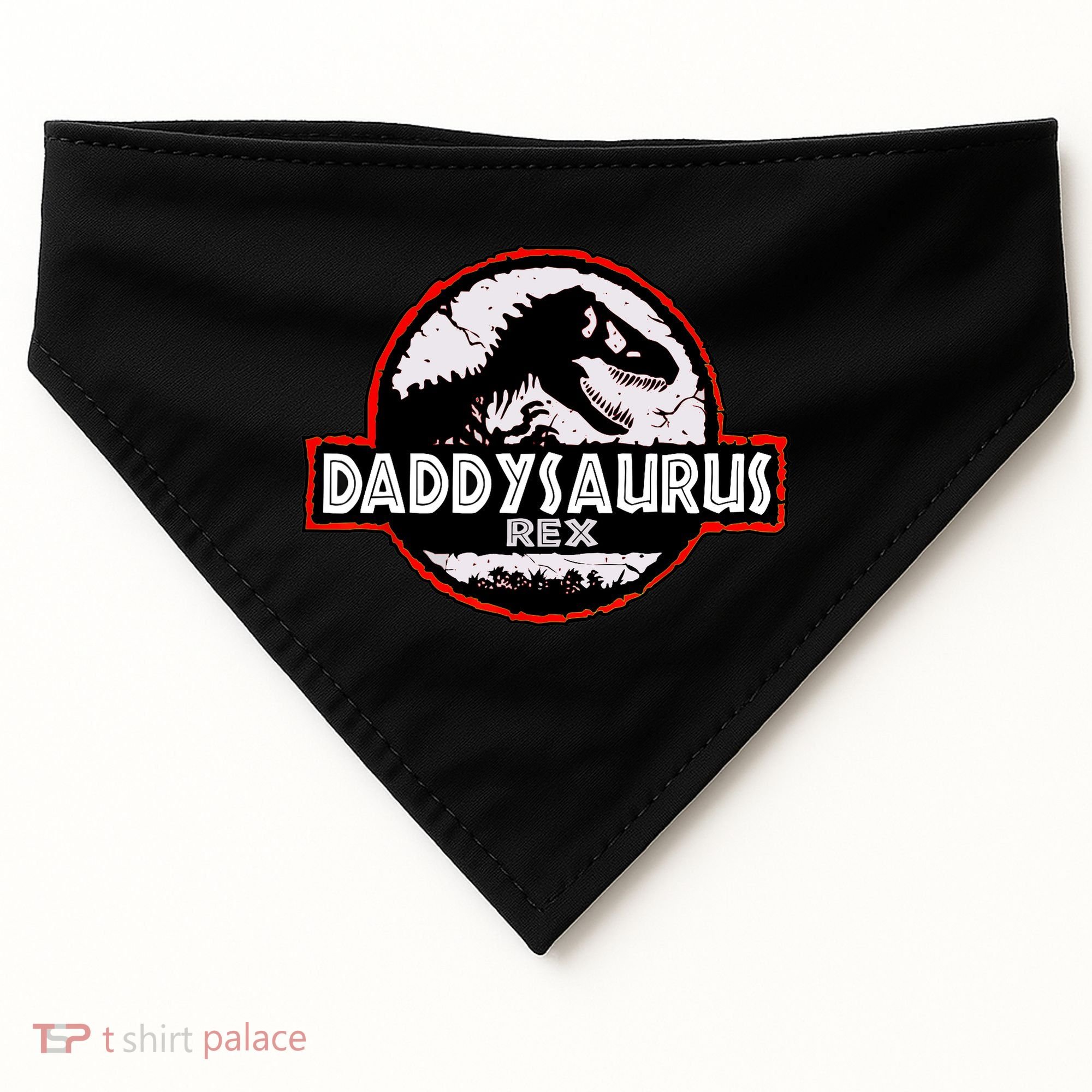 Dinosaur Daddysaurus Rex Father Day For Dad Funny Gifts Idea USA-Made Doggie Bandana