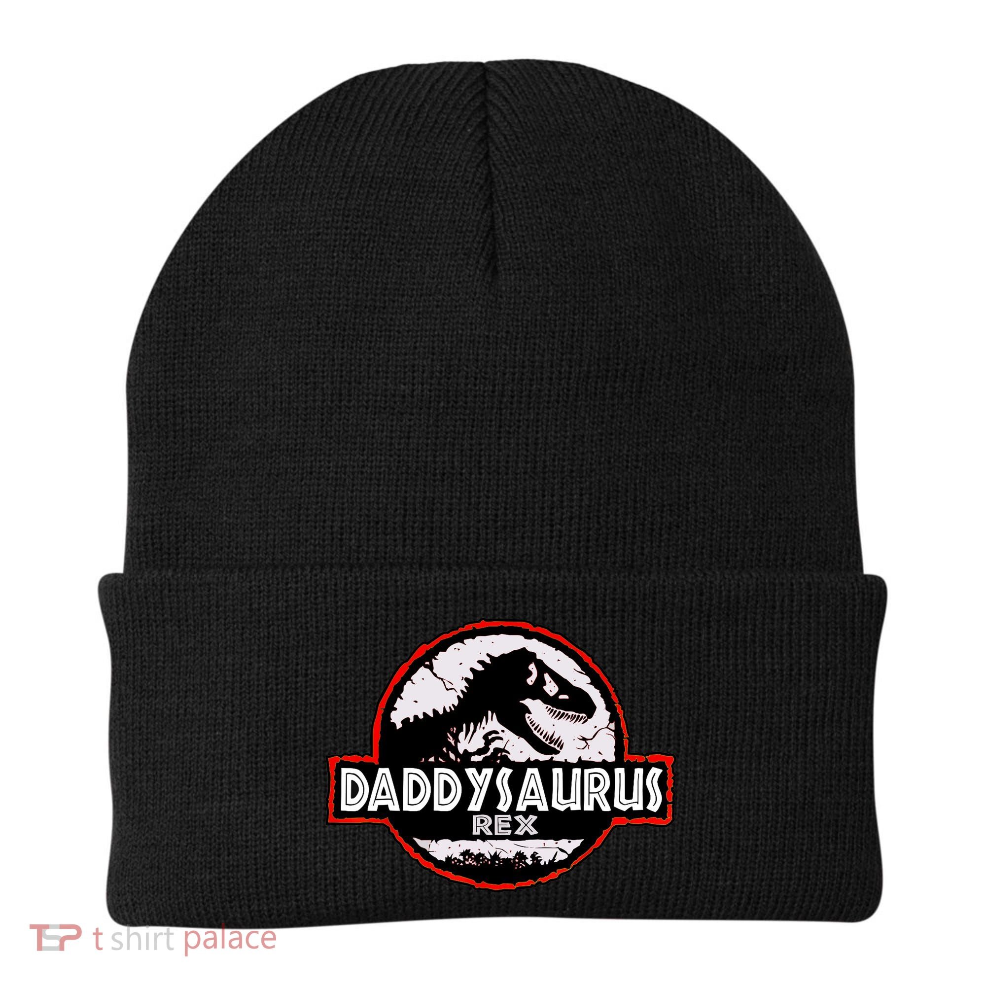 Dinosaur Daddysaurus Rex Father Day For Dad Funny Gifts Idea Beanie