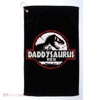 Dinosaur Daddysaurus Rex Father Day For Dad Funny Gifts Idea Golf Towel thumb 0