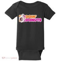 Doin Donuts Racing Fast Car Baby Bodysuit thumb 0