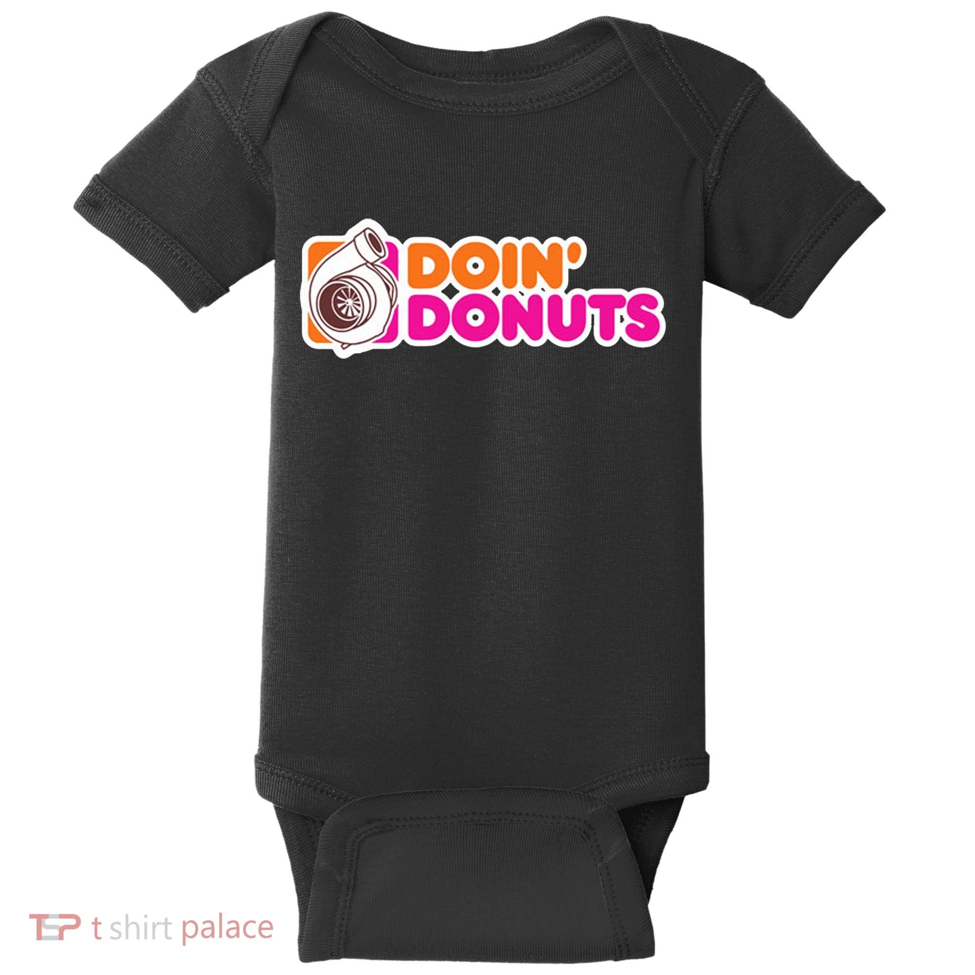 Doin Donuts Racing Fast Car Baby Bodysuit