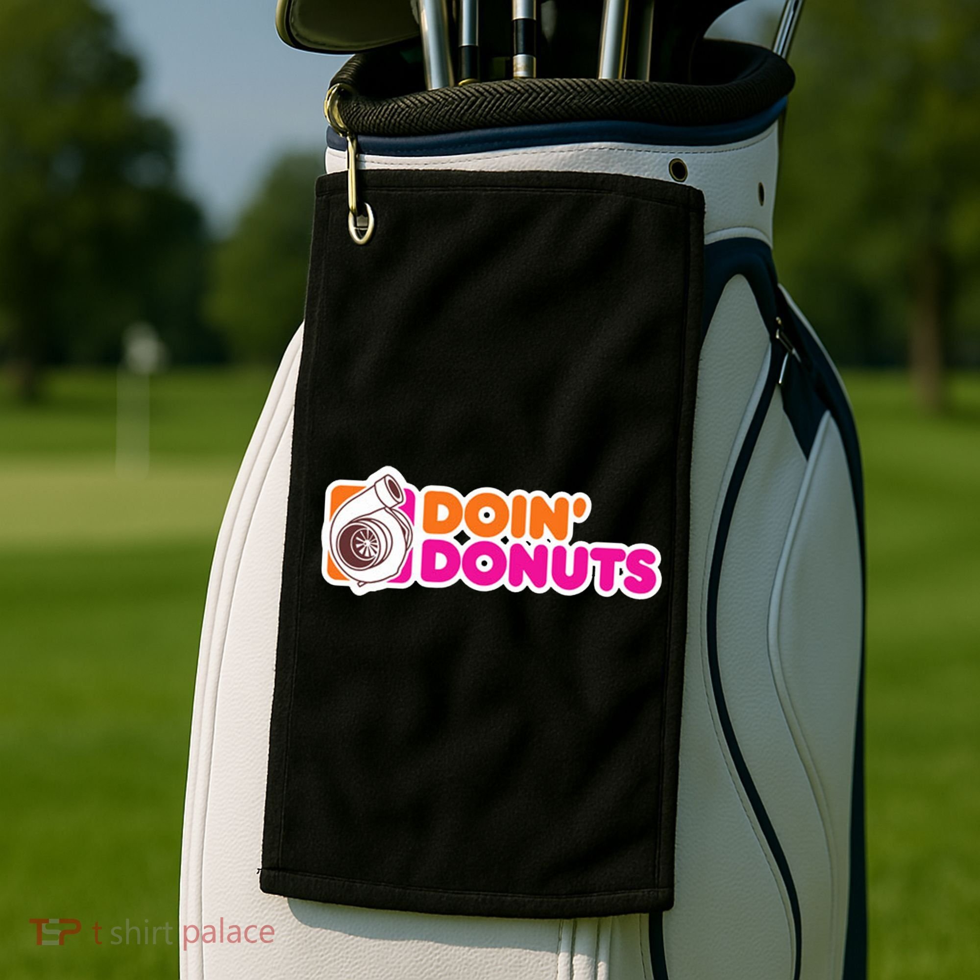 Doin Donuts Racing Fast Car Golf Towel