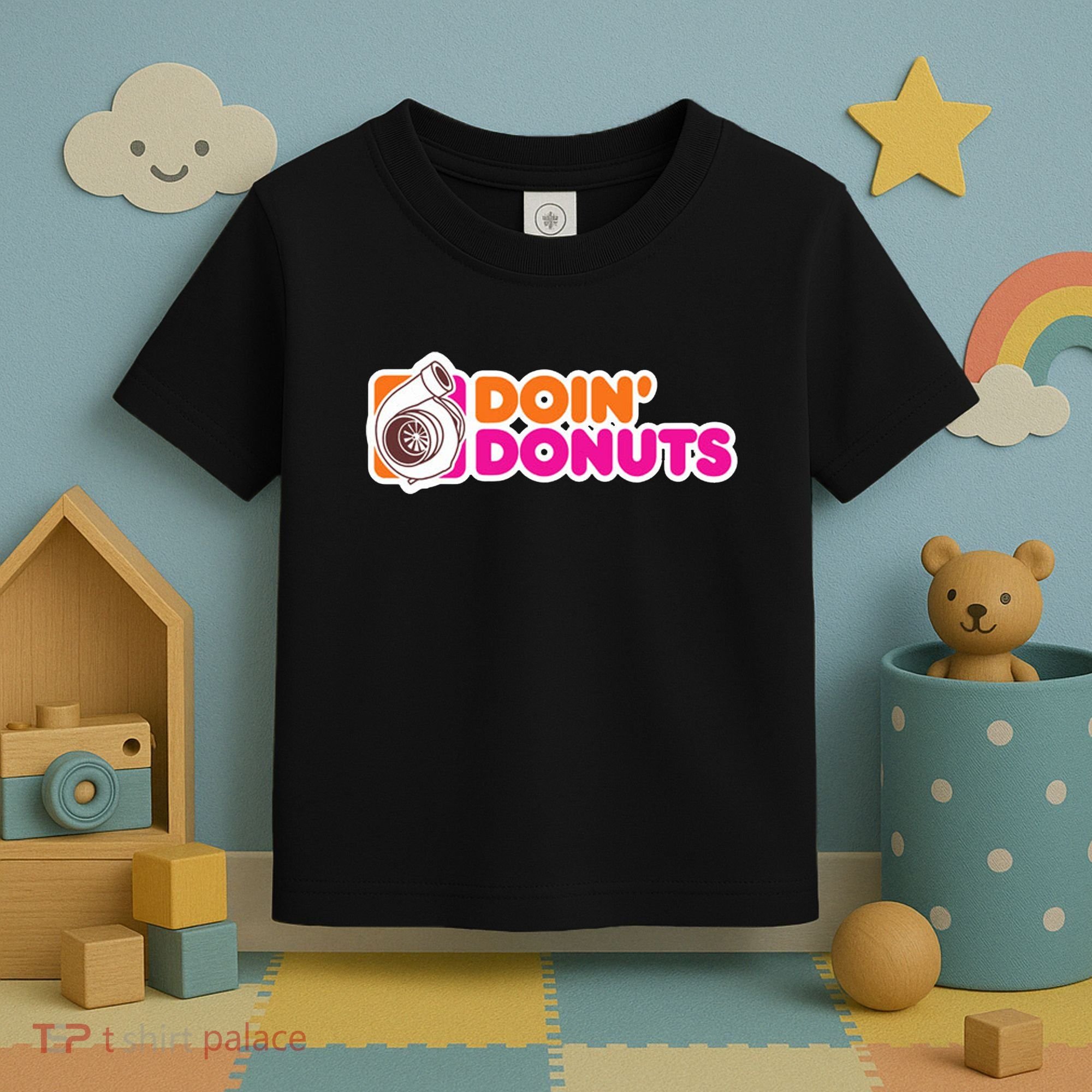 Doin Donuts Racing Fast Car Toddler T-Shirt