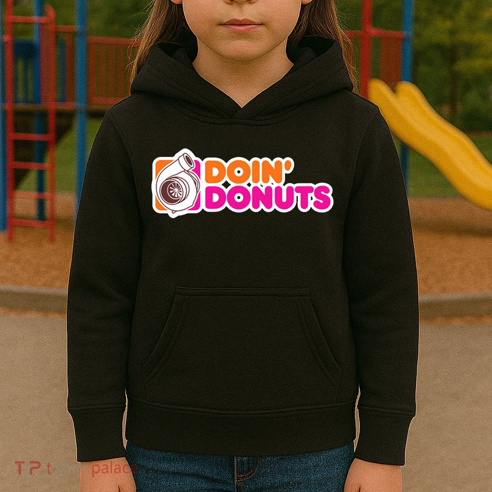 Doin Donuts Racing Fast Car Kids Hoodie