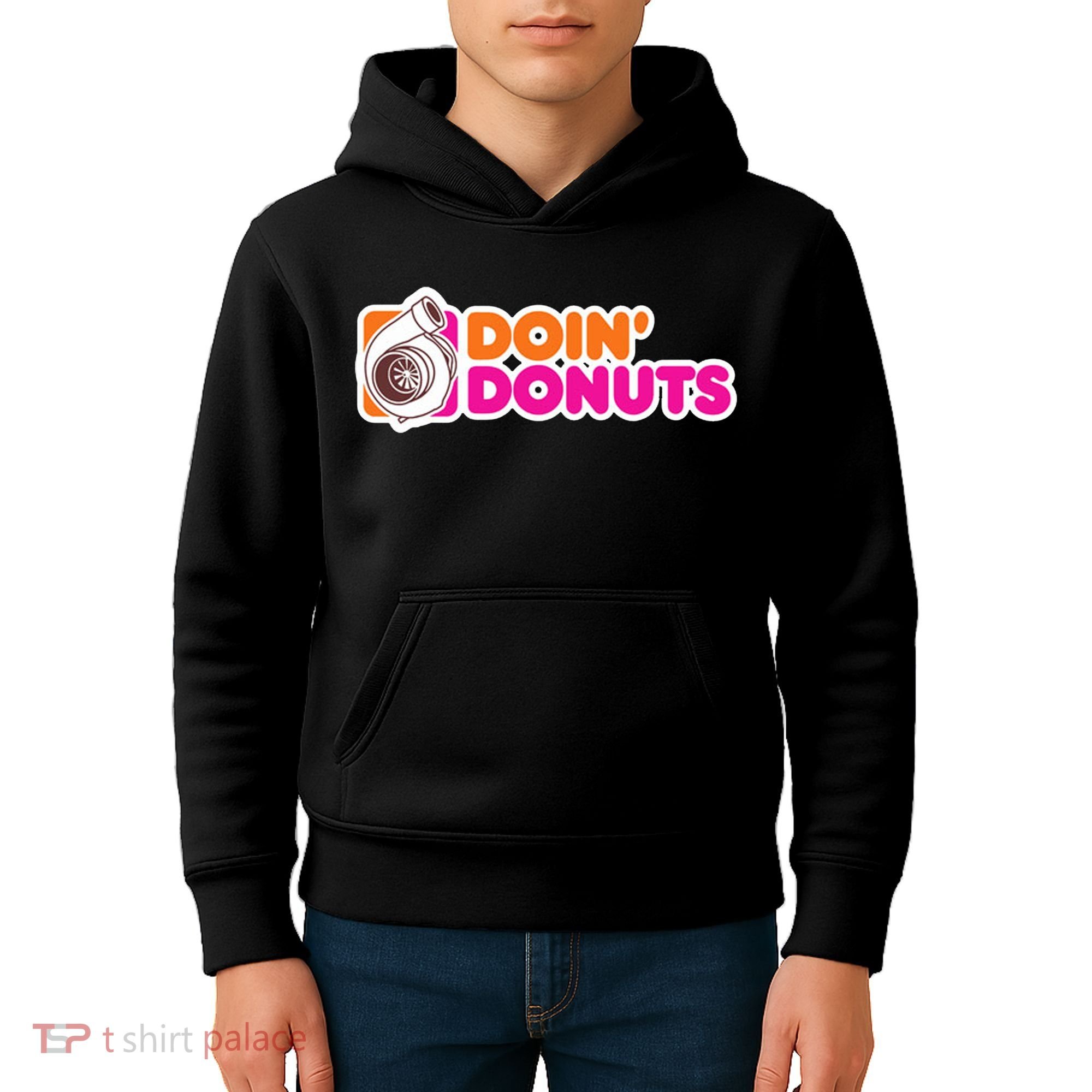 Doin Donuts Racing Fast Car Kids Hoodie