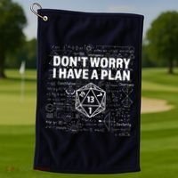 D.20 Dice Roll 1 Funny Dungeon Gamer Critical Fail Dragon Golf Towel thumb 1