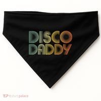 Disco Daddy Retro 60s 70s Party Costume Dad Fathers Day USA-Made Doggie Bandana thumb 0
