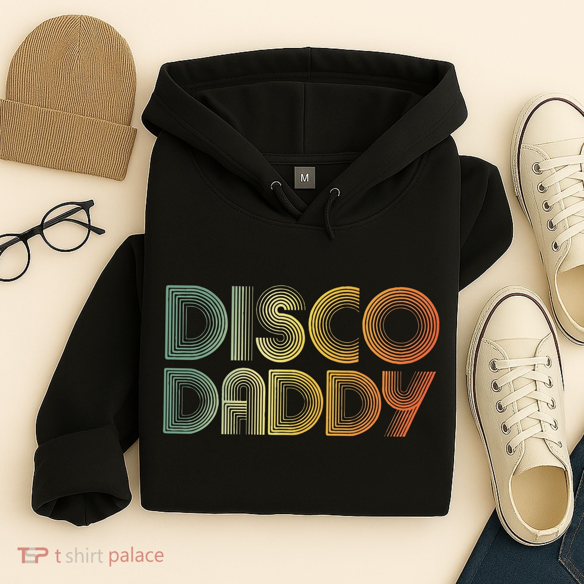 Disco Daddy Retro 60s 70s Party Costume Dad Fathers Day Hoodie