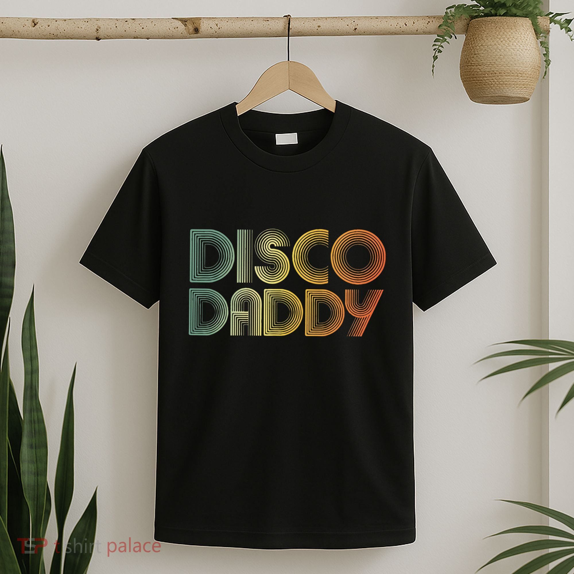Disco Daddy Retro 60s 70s Party Costume Dad Fathers Day T-Shirt