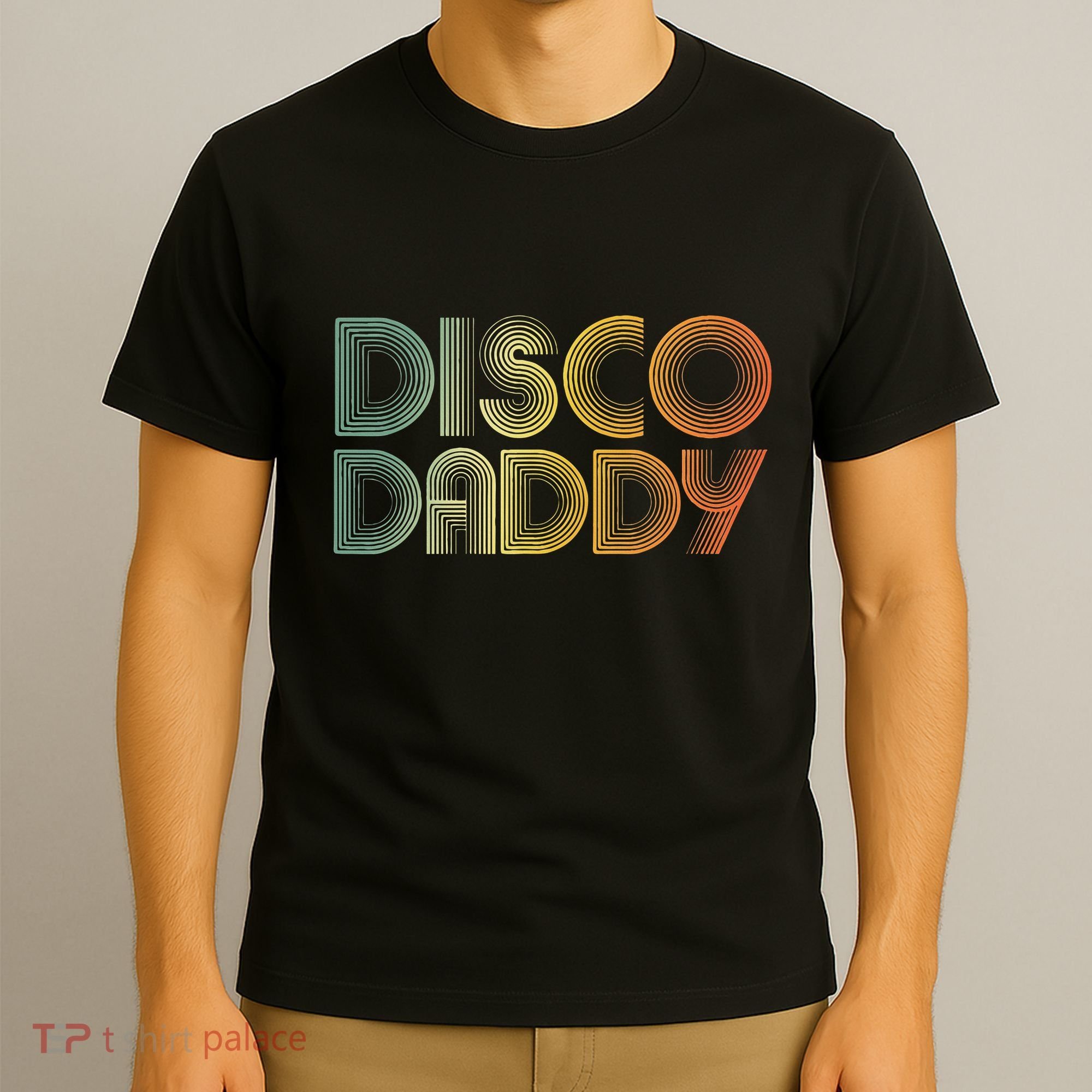 Disco Daddy Retro 60s 70s Party Costume Dad Fathers Day T-Shirt