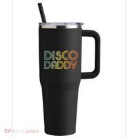 Disco Daddy Retro 60s 70s Party Costume Dad Fathers Day 40oz Vacuum Insulated Stainless Steel Travel Tumbler thumb 0