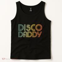 Disco Daddy Retro 60s 70s Party Costume Dad Fathers Day Tank Top thumb 2