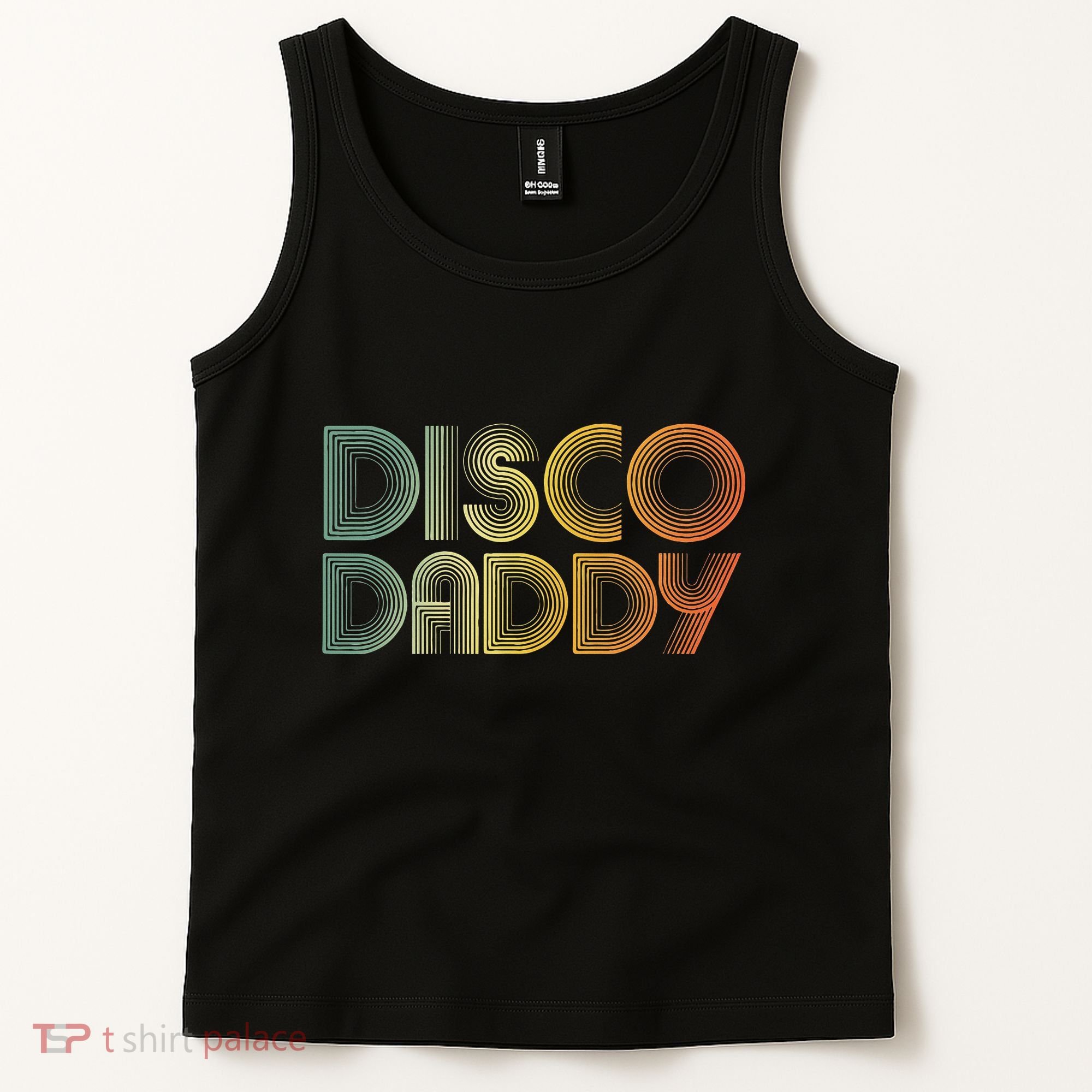 Disco Daddy Retro 60s 70s Party Costume Dad Fathers Day Tank Top