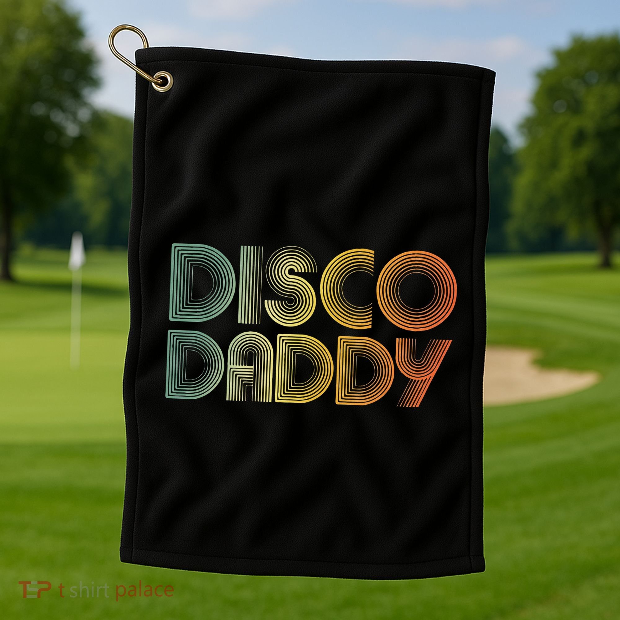 Disco Daddy Retro 60s 70s Party Costume Dad Fathers Day Golf Towel