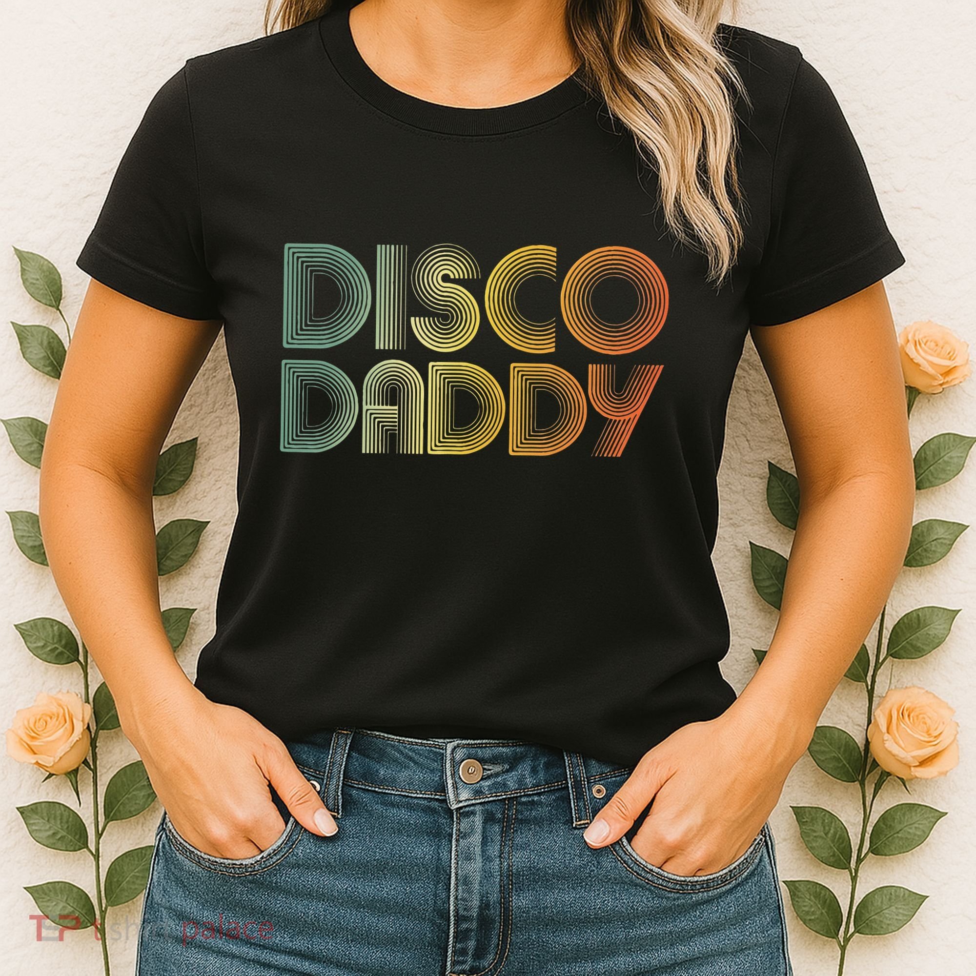 Disco Daddy Retro 60s 70s Party Costume Dad Fathers Day Women's T-Shirt